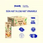 Thùng 24 hộp Sữa hạt 9 loại hạt Vinamilk ít đường - hộp 180ml