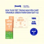 Thùng 48 hộp Sữa tươi Nguyên chất Tiệt trùng Vinamilk Green Farm A2 Không Đường- 180ml