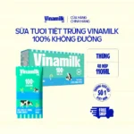 Thùng 48 Hộp Sữa tươi tiệt trùng Vinamilk 100% Không đường 110ml - Ảnh 2