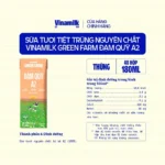 Thùng 48 hộp Sữa tươi Nguyên chất Tiệt trùng Vinamilk Green Farm A2 Không Đường- 180ml - Ảnh 4